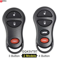 KEYECU FCC:GQ43VT9T 2+1/ 3+1 3 4 Button Remote Key Fob for Chrysler Concorde Neon, for Dodge Interpid Neon Plymouth Neon