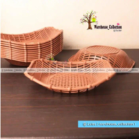 KP750 PER-6 BJ PIRING BAMBOO PERSEGI /PIRING GARIS /PIRING SAJI ESTETIK/PIRING PARCEL BUAH KP750 OBR