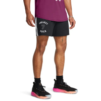 【UNDER ARMOUR】UA官方直營 男 巨石強森 Project Rock Mesh 運動短褲_1386889-001(黑色)