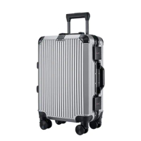 20-inch anti-fall silent universal wheel suitcase multifunctional aluminum frame suitcase large capacity password box