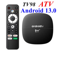TV98 ATV Smart TV Box Android 13.0 Allwinner H313 Quad Core 2.4G /5G Dual Wifi BT 4K HD Media Player 1G 8G Set Top Box