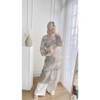 Mosela Pleats Tunik Wanita Bahan Sifon Premium