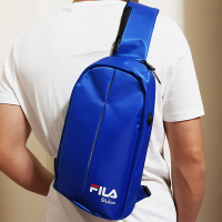 FILA 時尚單肩斜包 斜背包 休閒旅遊-寶藍色