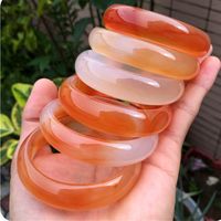 Jade Bangles High Quality Natural Red Agate Bangles Grade Natural Stone Flat celet Jewelry Amulet Gifts For Women Men