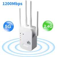 1200Mbps Wifi Amplifier 5G Wireless WiFi Repeater Signal Wifi Extender Network Wi fi Booster 5 Ghz Long Range Wi-fi Repeater