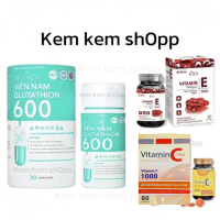 Viên Uống Glutathione 600 + Vitamin C + Vitamin E Hộp 30 Viên Hỗ Trợ Làm Đẹp ( 3glu kỉ niệm 1 vtmC -