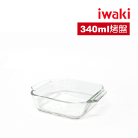 【iwaki】日本耐熱玻璃微波烤箱盤 340ml