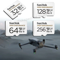 SanDisk High Endurance Video MicroSD Card C10 U3 V30 4K UHD MicroSDXC Memory Card for DJI Mavic Dash Cam Home Monitoring systems