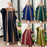 AFAREEN - GAMIS KAFTAN JUMBO WANITA DASTER KAFTAN ARMY