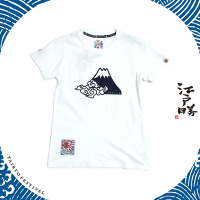 EDOKATSU 江戶勝 大漁系列 可愛富士山短袖T恤-女-米白色