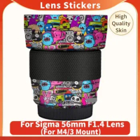 Decal Skin For Sigma 56mm F1.4 DC DN Contemporary M4/3 M43 Mount Camera Lens Sticker Vinyl Wrap Anti-Scratch Film 56 F/1.4 1.4