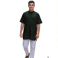 Koko pakistan lengan pendek hitam aamaleeq Hitam XL