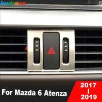 For Mazda 6 Atenza 2017 2018 2019 Matte Car Emergency Warning Light Lamp Switch Button Panel Cover Trim Interior Accessories