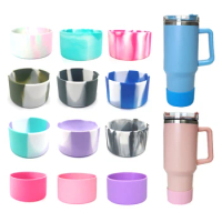 7.5cm Silicone Boot for Stanley 40 oz Quencher Adventure Tumbler Handle Bottom Sleeve for Ice Flow Flip 30oz 20oz Water Bottles