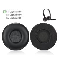 1Pair Replacement Soft Memory Foam Earpads Leather Ear Cushion Cover Pads for Logitech H390/H600/H609 Wireless Headphone