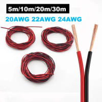 Electrical Wire 2 Pin Wires LED Strip Cable 20AWG 22AWG 24AWG 12V Flexible Electric Extension Cable For Lamp Bulb Automotive