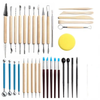 Clay Pottery Modeling Carving Tools Pottery Supplies Ball Stylus Tools Dotting Tools Air Dry Clay Sculpture Tool Set School diy