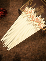 ONECCI 歐式陶瓷筷子套裝家用象牙黃骨瓷10雙家庭裝結婚禮物禮品