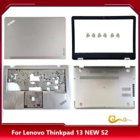 New/org For Lenovo Thinkpad 13 New S2 2nd Gen 2016 LCD back cover / LCD bezel /Upper cover 01AY566 / Bottom case,Silver