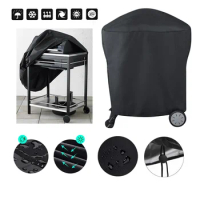 BBQ Cover Outdoor Dust Waterproof Weber Heavy Duty Grill Cover Rain Protective outdoor Barbecue cover bbq grill black