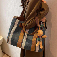 New trend single-hand bag fashionable urban large capacity canvas textured handbags concise commuter