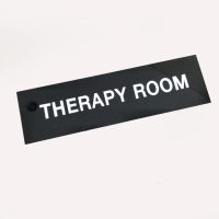 Sign Signage Theraphy Room Acrylic Hitam / Sign Acrylic Timbul Custom