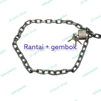 rantai gembok rumah pagar, rantai 1/4\ gembok 50mm"