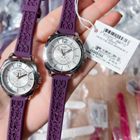 現貨~超..超美的COACH 矽膠-丁香紫色~女錶