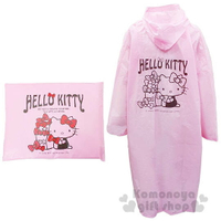 小禮堂 Hello Kitty 成人雨衣《粉.蝴蝶結.側姿》附專屬收納提袋