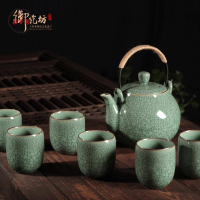 免運 工廠直銷 茶具 茶壺 功夫茶具 茶壺套裝 龍泉青瓷精品茶具陶瓷提梁壺家用茶壺涼水壺大容量過濾泡茶壺包郵店長推薦/特惠 工廠現貨出 特價出 全館折扣 售後保障 zm5319