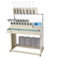 Semi-auto 8 spindles parallel coil winding machine for transformer that spindle speed can reach 10000 rpm