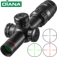 RU DIANA 2-7X20 Scope Tactics Hunting Optical Sight Air Rifle Scope Green Red Dot Light Sniper Gear Spotting Scope Rifle Hunting
