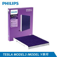 【Philips 飛利浦】多效車用抗敏除菌冷氣濾網-特斯拉TESLA MODEL 3 / MODEL Y 2018年專用(汽車冷氣濾網)