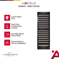 Hafele Everest Wine Cooler Free Standing Black 160 Botol - Kulkas Chiller Wine Dual Zone Pendingin M