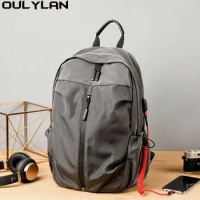 Oulylan Waterproof Travel Backpack Men College School Bag Business Notebook Backpacks 15.6 Inch Laptop Bag For Men USB Charging