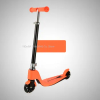 2-Wheel Kick Scooter with PU Flashing Wheel, Height Adjustable Kids Scooter for Boys&amp;Girls, Rear Fender Brake Kick Scooter