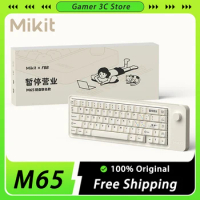 Mikit M65 Mechanical Keyboard Tri Mode Multifunctional Knob RGB Gaming Keyboard Gasket Ergonomics Office PC Gamer Accessories