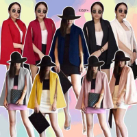 TwinsShopVipพร้อมส่ง TW0352 เสื้อสูทผ่าแขน