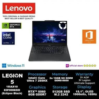 Lenovo Laptop Legion 5 OLED 15IAX10 Ultra 7 255HX 32GB 512GB 15.1" WQXGA OLED Windows 11 OHS M365 Ec