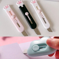 Mini Small Pocket Blade Craft Kinfe Box Cutter Envelope Cutter Utility Knife Letter Opener Art Knife Paper Cutter Cat Paw Cloud