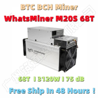 Ship Fast BTC BCH Miner WhatsMiner M20S 68T With PSU Better Than Antminer S9 S15 S17 S17 Pro T17 T17e S17e WhatsMiner M3 M21S