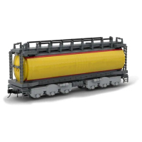 Union Pacific GTEL 8500 Tanker Fuel Tender Building Block Kit Railway Freight Train Truck Car Vehicle Brick Model DIY Kid Toy