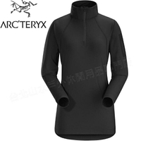 Arcteryx 始祖鳥 登山排汗衣 Rho LT 17261 女款 高領拉鍊長袖 黑色