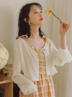 冰絲防曬衣女薄長袖夏季仙女雪紡衫超仙甜美上衣配吊帶裙的小披肩