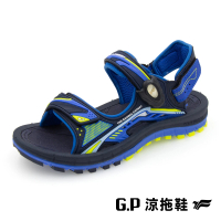【G.P】兒童雙層舒適緩震磁扣兩用涼拖鞋G3897B-藍色(SIZE:33-37 共二色)