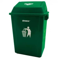 Krisbow Dust Bin Tempat Sampah Plastik Push Cover 40 Ltr