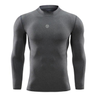 Autumn Winter Men's Compression Sports Tshirt Winter Running Gear Tight Fitting Long Sleeve T Shirt
