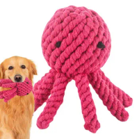 Dog Chewing Toy Octopus Rope Octopus Pull Bite Toys Tug Of War Training Chewing Toy Interactive Dog Cotton Rope Bite Toy For