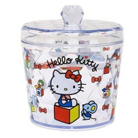 大賀屋 日貨 Hello Kitty 收納罐 罐子 閃光罐 珠寶盒 食物罐 儲存罐 凱蒂貓 三麗鷗 KT J00014817