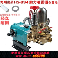 【台灣公司 可開發票】熱銷海順HS 834型柱塞泵陶瓷免黃油動力噴霧機30高壓農用打藥霧化